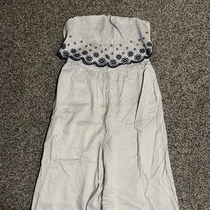 🌸4/$20🌸Jessica Simpson Striped Tube Top Jumpsuit Size Medium NWOT